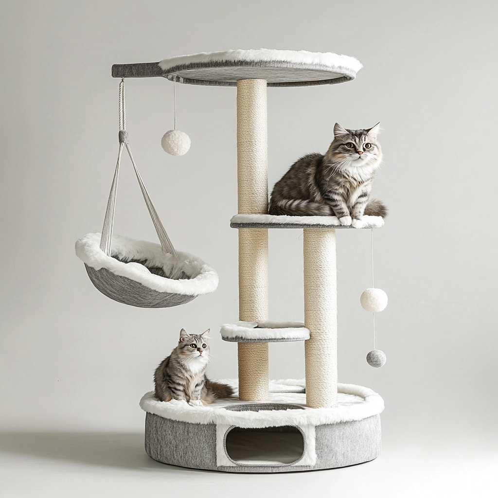 Mvdxf All-in-One Cat Activity Tower - Multi-Level Climbing Tree with Condo, Hammock & Scratching Posts - Large Play Center for Indoor Cats